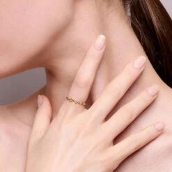 Sweet Geometric Sterling Silver Plating Inlay Gem 14K Gold Plated Rings 12 Sweet Geometric Sterling Silver Plating Inlay Gem 14K Gold Plated Rings -Cheap Jewelry Store 1669148424139837440