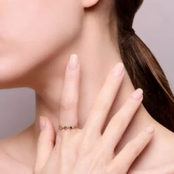 Sweet Geometric Sterling Silver Plating Inlay Gem 14K Gold Plated Rings 10 Sweet Geometric Sterling Silver Plating Inlay Gem 14K Gold Plated Rings -Cheap Jewelry Store 1669148425502986240