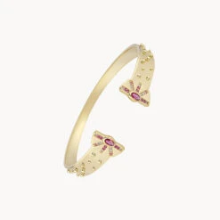 Retro Solid Color Copper Plating Inlay Artificial Gemstones Bangle -Cheap Jewelry Store 1669149249226543104