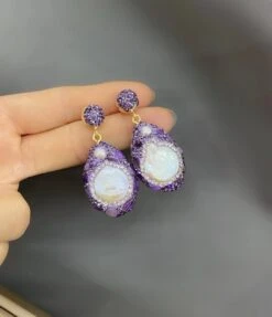 Retro Irregular Copper Inlay Crystal Freshwater Pearl Rings Earrings Necklace -Cheap Jewelry Store 1669239387818430464