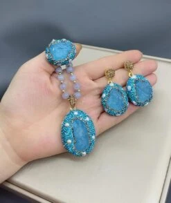 Retro Oval Copper Plating Inlay Natural Stone Pearl Rings Earrings Necklace 10 Retro Oval Copper Plating Inlay Natural Stone Pearl Rings Earrings Necklace -Cheap Jewelry Store 1669239408332771328