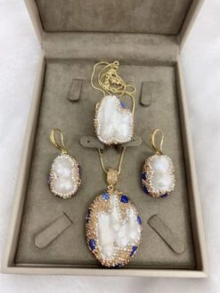 Baroque Style Irregular Copper Plating Inlay Freshwater Pearl Rings Earrings Necklace -Cheap Jewelry Store 1669239470433636352