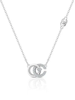 Simple Style Commute Letter Sterling Silver Rose Gold Plated White Gold Plated Zircon Pendant Necklace In Bulk -Cheap Jewelry Store 1669556283721781248