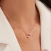 Lady Classic Style Semicircle Letter Sterling Silver Rose Gold Plated Zircon Pendant Necklace In Bulk 2 Lady Classic Style Semicircle Letter Sterling Silver Rose Gold Plated Zircon Pendant Necklace In Bulk -Cheap Jewelry Store 1669582350914293760