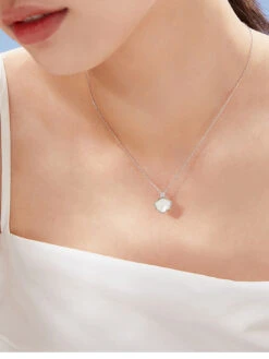 Elegant Simple Style Shell Sterling Silver Rose Gold Plated White Gold Plated Shell Zircon Pendant Necklace In Bulk -Cheap Jewelry Store 1669634792825688064 1