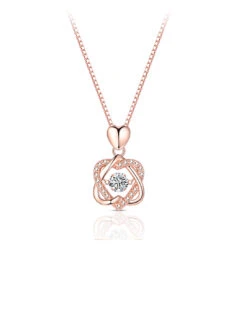 Elegant Luxurious Queen Heart Shape Sterling Silver Rose Gold Plated White Gold Plated Zircon Pendant Necklace In Bulk -Cheap Jewelry Store 1669639816658161664