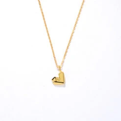 Cute Heart Shape Sterling Silver 18K Gold Plated Pendant Necklace In Bulk -Cheap Jewelry Store 1669941341133606912 1