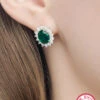 1 Pair Elegant Luxurious Oval Plating Inlay Sterling Silver Zircon White Gold Plated Ear Studs -Cheap Jewelry Store 1669950839382478848
