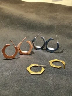 1 Pair IG Style Simple Style C Shape Plating Sterling Silver 14K Gold Plated Rose Gold Plated Rhodium Plated Ear Studs -Cheap Jewelry Store 1670729665515491329 1