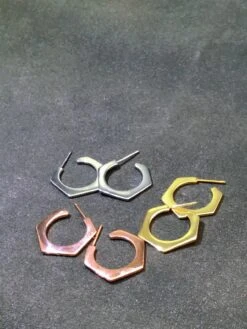 1 Pair IG Style Simple Style C Shape Plating Sterling Silver 14K Gold Plated Rose Gold Plated Rhodium Plated Ear Studs -Cheap Jewelry Store 1670729665515491330