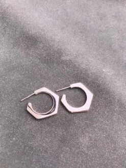 1 Pair IG Style Simple Style C Shape Plating Sterling Silver 14K Gold Plated Rose Gold Plated Rhodium Plated Ear Studs -Cheap Jewelry Store 1670729665582600192