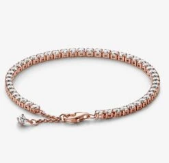 Simple Style Shiny Round Sterling Silver Zircon Tennis Bracelet In Bulk -Cheap Jewelry Store 1671035722339061760