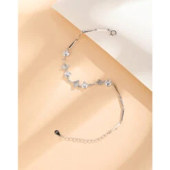 Elegant Lady Leaf Sterling Silver Zircon Bracelets In Bulk -Cheap Jewelry Store 1672419099105431552