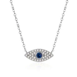 IG Style Casual Devil'S Eye Sterling Silver Zircon Necklace In Bulk -Cheap Jewelry Store 1672419225567891456