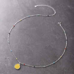 Casual Cute Streetwear Smiley Face Sterling Silver Pendant Necklace In Bulk -Cheap Jewelry Store 1674247192732372992