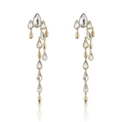 1 Pair Elegant Basic Heart Shape Plating Inlay Brass Rhinestones Drop Earrings -Cheap Jewelry Store 1674248356676898816