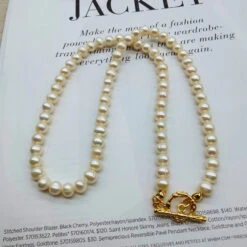 Elegant Simple Style Round Freshwater Pearl Copper Necklace In Bulk -Cheap Jewelry Store 1674660585410793472