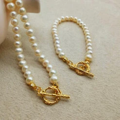 Elegant Simple Style Round Freshwater Pearl Copper Necklace In Bulk -Cheap Jewelry Store 1674660585813446656