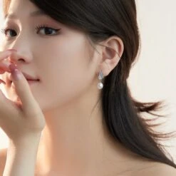 1 Pair IG Style Simple Style Wings Plating Inlay Sterling Silver Pearl Zircon Drop Earrings -Cheap Jewelry Store 1675046614709964800