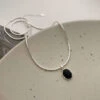 Elegant Geometric Sterling Silver Agate Pendant Necklace In Bulk -Cheap Jewelry Store 1675758917654810624
