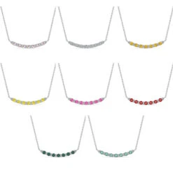 Simple Style Round Sterling Silver Inlay Moissanite Necklace