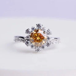 Cheap Jewelry Store 3 Simple Style Star Sterling Silver Inlay Moissanite Rings