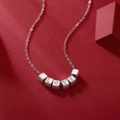 Lady Letter Sterling Silver Plating Inlay Moissanite Pendant Necklace -Cheap Jewelry Store 1676070031970144256 1