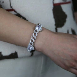 Hip-Hop Heart Shape Copper Inlay Zircon Bracelets 12 Hip-Hop Heart Shape Copper Inlay Zircon Bracelets -Cheap Jewelry Store 1676144539443793920