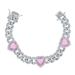 Hip-Hop Heart Shape Copper Inlay Zircon Bracelets 11 Hip-Hop Heart Shape Copper Inlay Zircon Bracelets -Cheap Jewelry Store 1676144569651171328