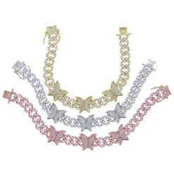 Hip-Hop Butterfly Copper Inlay Zircon Bracelets -Cheap Jewelry Store 1676144597501349888