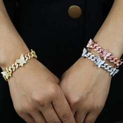 Hip-Hop Butterfly Copper Inlay Zircon Bracelets -Cheap Jewelry Store 1676144620976869376 1