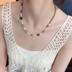 Elegant Streetwear Heart Shape Natural Stone Freshwater Pearl Necklace In Bulk -Cheap Jewelry Store 1676396533228113920