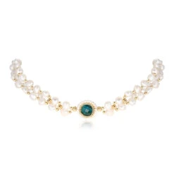 Elegant Geometric Freshwater Pearl Copper Artificial Gemstones Necklace In Bulk -Cheap Jewelry Store 1676396540312293376