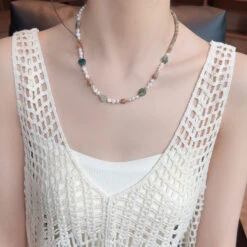 Elegant Streetwear Heart Shape Natural Stone Freshwater Pearl Necklace In Bulk -Cheap Jewelry Store 1676396615587467264