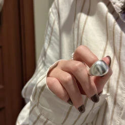 Retro Solid Color Sterling Silver Open Rings In Bulk -Cheap Jewelry Store 1676396892247953408 1