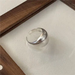 Retro Solid Color Sterling Silver Open Rings In Bulk -Cheap Jewelry Store 1676396894559014912