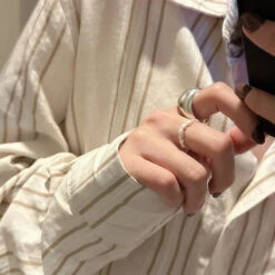 Retro Solid Color Sterling Silver Open Rings In Bulk -Cheap Jewelry Store 1676396923449380864