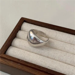 Retro Solid Color Sterling Silver Open Rings In Bulk -Cheap Jewelry Store 1676396924003028992