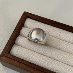 Retro Solid Color Sterling Silver Open Rings In Bulk -Cheap Jewelry Store 1676396982794588160