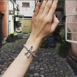 Retro Simple Style Dragonfly Copper Plating Silver Plated Bracelets Necklace -Cheap Jewelry Store 1676772642251739136