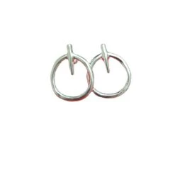 1 Pair Elegant Round Plating Copper Silver Plated Earrings -Cheap Jewelry Store 1676772767833395200