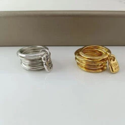 Streetwear Letter Lock Silver Plated Rings In Bulk -Cheap Jewelry Store 1676796356016082944 1