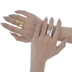 Simple Style Solid Color Sterling Silver Gold Plated Rings In Bulk -Cheap Jewelry Store 1676796870778818560