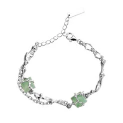 Chinoiserie Square Sterling Silver Aventurine Bracelets In Bulk -Cheap Jewelry Store 1676797156813574144