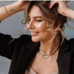 Sweet Animal Silver Plated Artificial Crystal Pendant Necklace In Bulk -Cheap Jewelry Store 1676798052641411072