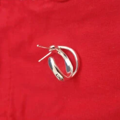 1 Pair Sweet Solid Color Plating Silver Plated Hoop Earrings -Cheap Jewelry Store 1676798053669015552