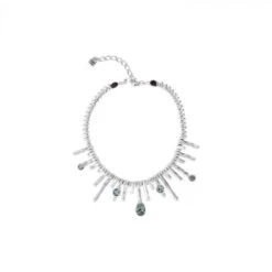 Novelty Oval Lines Silver Plated Artificial Crystal Pendant Necklace In Bulk -Cheap Jewelry Store 1676798408305807360