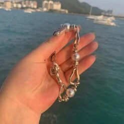 Retro Geometric Letter Imitation Pearl Copper Plating Silver Plated Rings Bracelets Earrings -Cheap Jewelry Store 1676798604402102272