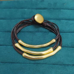 Retro Geometric Cowhide Copper Layered Plating Silver Plated Bracelets -Cheap Jewelry Store 1676798683380846592