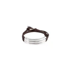 Retro Geometric Cowhide Copper Layered Plating Silver Plated Bracelets -Cheap Jewelry Store 1676798709737852928